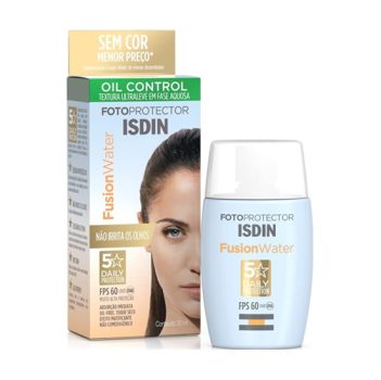 Protetor Solar Facial ISDIN Fusion Water 5 Stars FPS 60 sem cor – 30ml