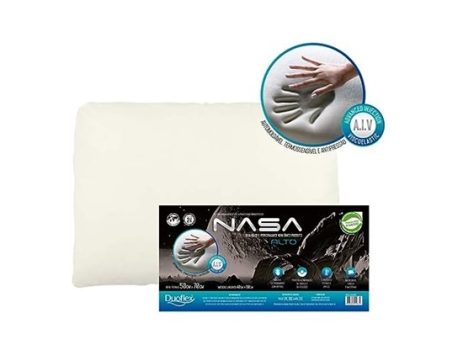 Travesseiro Nasa-X Alto Duoflex Bege Para fronha 50cmx70cm Espuma 100% poliuretano