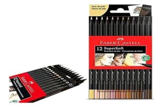 Lápis De Cor, Faber-Castell, Redondo, Supersoft, 12 Cores, Tons Pele, Multicor, 120715SOFTCQ