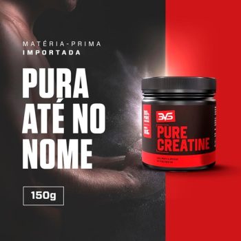 Creatina Monohidrata 3VS Nutrition – Aumenta ATP (Energia muscular) – 100% creatina pura importada – 150gr – Sabor Natural