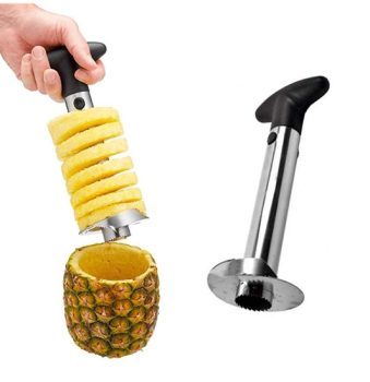 Fatiador Descascador De Abacaxi Em Aço Inox Espiral Prático Rápido