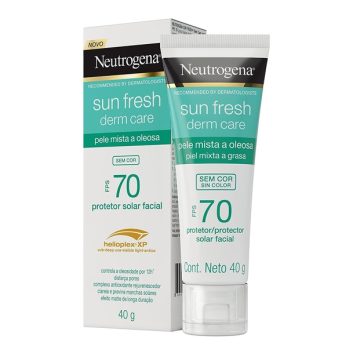 Neutrogena Sun Fresh Protetor Solar Facial Para Pele Oleosa Derm Care Sem Cor FPS 70, 40g