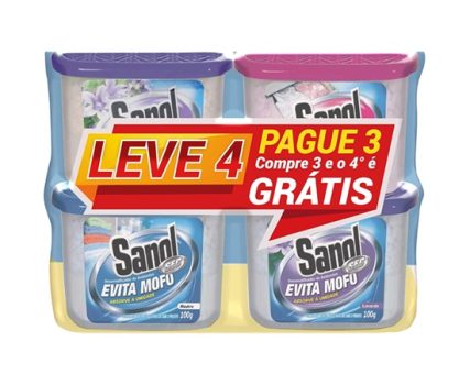 Evita mofo Sec Leve 4 Pague 3 – 1 Neutro/ 2 Lavanda/ 1 Baby Sanol 4 X 100G, Sanol, Colorido, 4 X 100 G