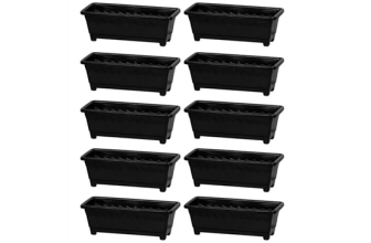 Kit 10 Vasos Jardineira Floreira Horta Plástico 3,5lts Cores