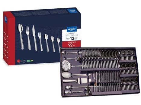 Faqueiro Brinox Inox 92 Peças Milano