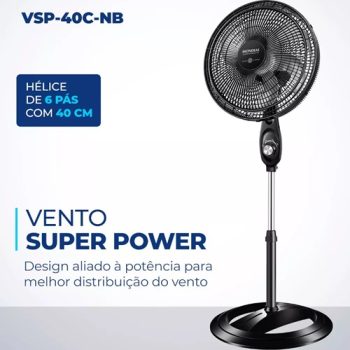 Ventilador Coluna 40cm Super Power Vsp-40c-nb Mondial