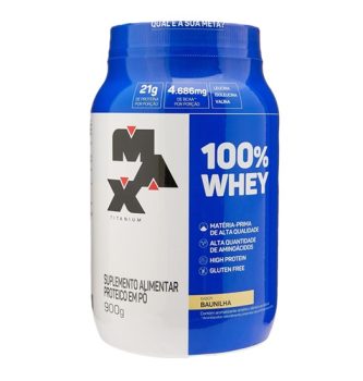 Max Titanium 100% Whey – 900G Baunilha