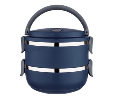 Marmita dupla Lunch Box Azul, LB1234-AZ , Euro Home