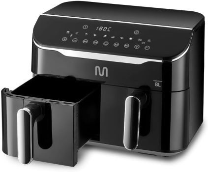 Air Fryer 8L Preta com 2 Gavetas 2500W-220V Multi – GO220