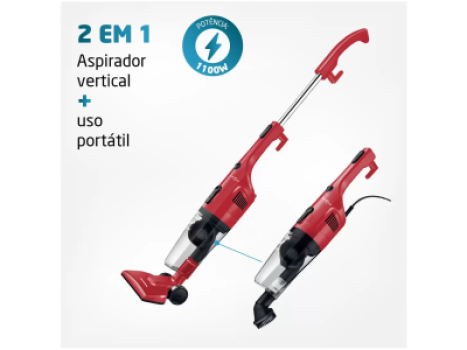 Aspirador de Pó Turbo Cycle, Mondial, Vermelho/Preto, 1100W, 220V – AP-36