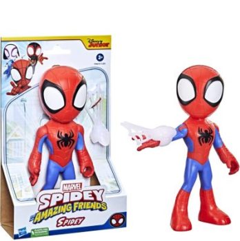 Boneco Marvel Spidey and His Amazing Friends, Figura Grande de 22 cm Homem-Aranha – F3986 – Hasbro, Vermelho, azul e preto