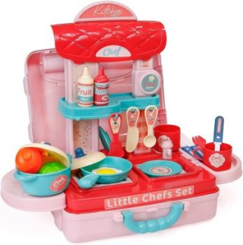 COZINHA INFANTIL 3 EM 1 KIT MALETA CHEF BRINQUEDO MC1006R