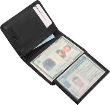 Carteira Masculina Couro Legítimo Proteção RFID RG CNH Cartões Notas Couro50 620