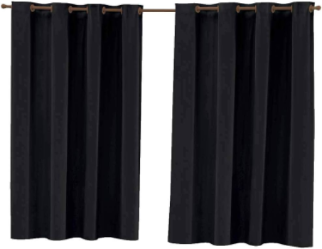Cortina Blackout Corta Luz PVC 220cm x 130cm – Preto