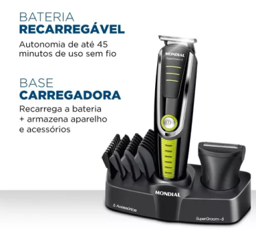 Aparador De Pelos Super Groom 6 Bg04 Mondial