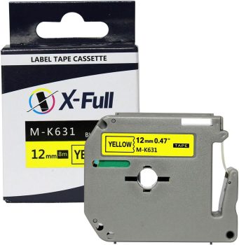 Fita Para Rotulador, Masterprint, Eletrônico, 12Mmx8Mts, M-K631, Preto E Amarelo