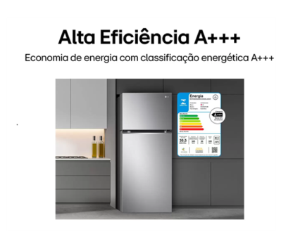 Geladeira/Refrigerador LG Frost Free Duplex 395L – GN-B392PLM Compressor Inverter