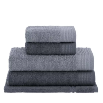 Jogo De Toalhas Buddemeyer Brisa Banho 5 Peças Cor 001 – 1057 Grafite /1875 Grafi