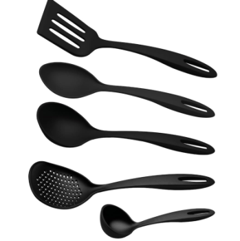 Jogo de Utensílios Tramontina Ability em Nylon Preto 05 Peças