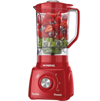 Liquidificador Mondial L-99-FR Vermelho – com Filtro 3 Velocidades 550W