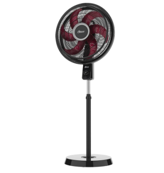 Ventilador de Coluna Oster Power Fresh, 220V, Preto/Vermelho, 140W, OVTR881