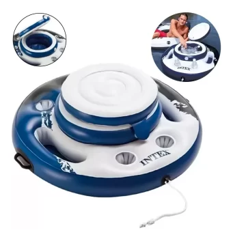 Bar Cooler Inflável 24 Latas + 5 Porta Copos 56822 Intex