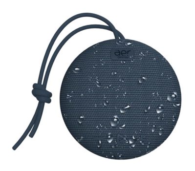Caixa de som sem fio, Bluetooth, 5W RMS, Autonomia até 12 horas, à Prova d’água, Conexão TWS, Azul, AERBOX 2, AERCX02MB, AER by Geonav