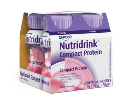 Danone Suplemento Nutridrink Compact Pro Morango Com 4 Unidades De 125Ml Nutricia
