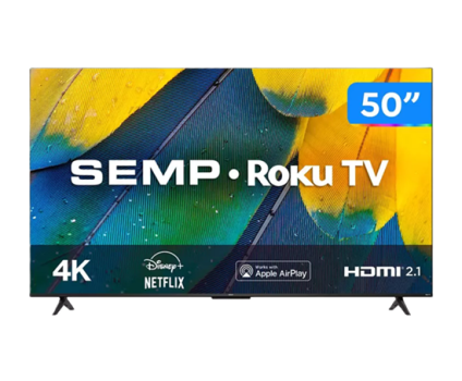 Smart TV 50” 4K UHD LED Semp RK8600 Wi-Fi – 3 HDMI 1 USB