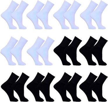 Meia Masculina Kit 12 Pares Cano Alto Sport Algodão Tamanho 39 a 43