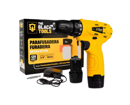 Parafusadeira Furadeira 3/8 Bivolt A Bateria 12v Cor Amarelo Frequência 60Hz 110V/220V