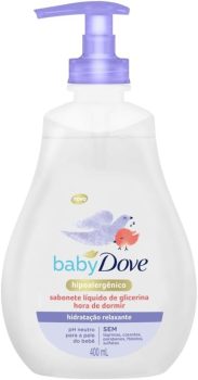 4 Unidades Sabonete Líquido de Glicerina Hidratação Relaxante Dove Baby Hora de Dormir – 400ml