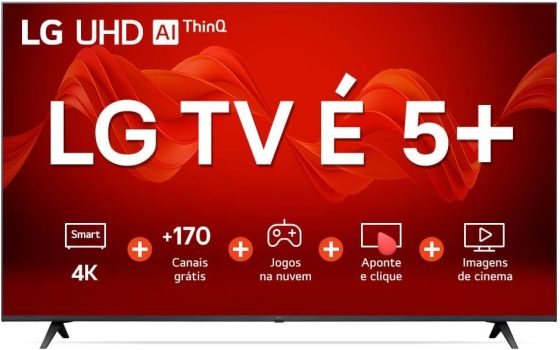 Smart TV 50″ 4K LG UHD ThinQ AI 50UR8750PSA HDR Bluetooth Alexa Google Assistente Airplay2 3 HDMI