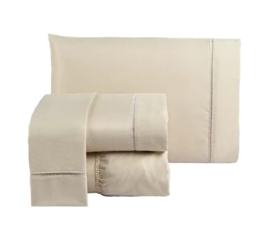 Jogo De Lençol Cama Box King Size 4 Peças Percal 600 Fios Toque Macio Palha