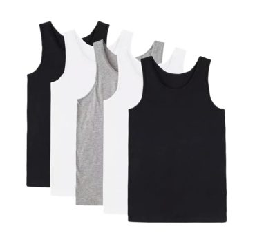 Kit 5 Camiseta Regata Masculina Algodão Premium