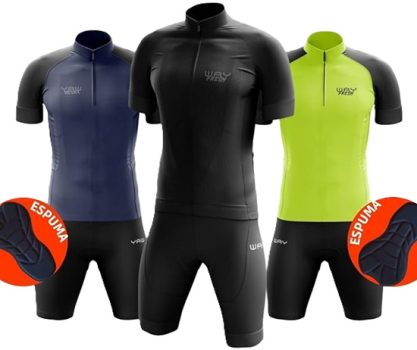 Conjunto de Ciclismo Masculino Camisa+Bermuda Acolchoada Bike Mtb