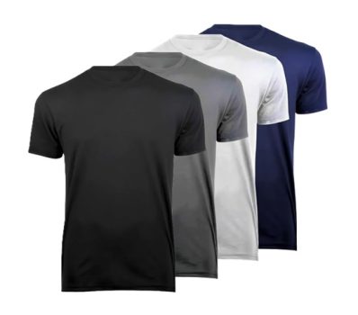 Kit 4 Camisetas Masculinas Básicas Conforto Lisas Poliéster Premium