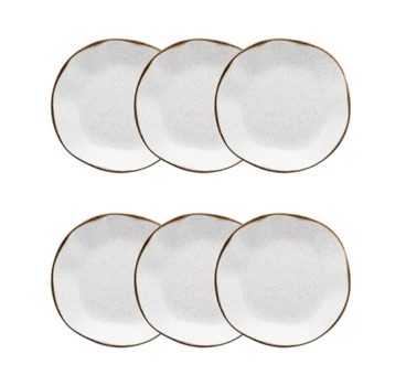 Jogo de 6 Pratos Fundos 22,5cm Oxford Ryo Maresia