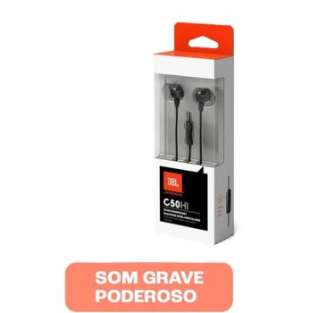 JBL, Fone de Ouvido in Ear, C50HI – Preto
