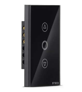 Steck, Interruptor Inteligente 4×2”, Dimmer Touch Wi-Fi Steck Ambiente Conectado, Bivolt, Preto