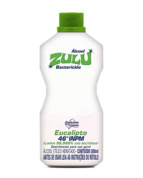 Álcool Zulu Eucalipto, 500 ml