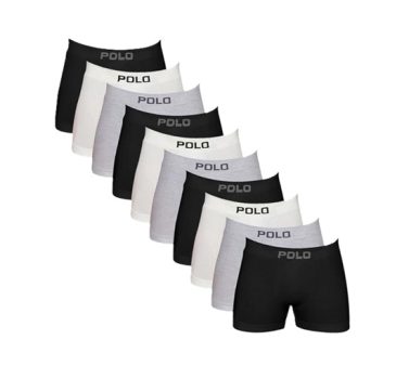 Kit 10 Cuecas Boxer Algodão Box Masculina Cotton 781