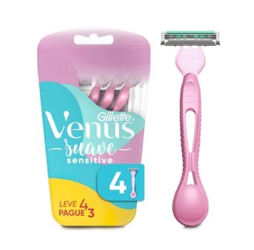 Gillette Aparelho De Depilar Venus Suave Sensitive 4 Unidades