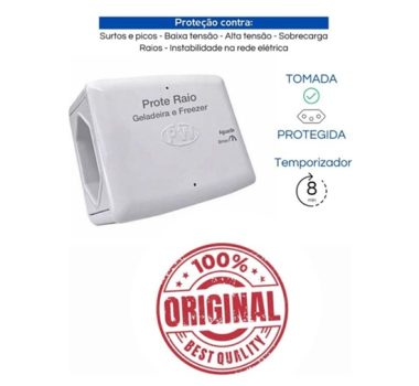 Protetor Contra Queda de Energia PW Para Freezer Ou Geladeira, Branco