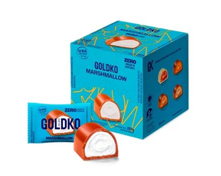 Caixa de bombom de marshmallow zero adição de açúcares (38Kcal por unidade) – 18 unidades