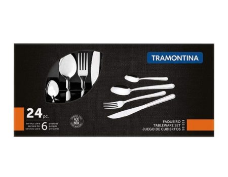 Faqueiro em Aço Inox Búzios com 24 Peças