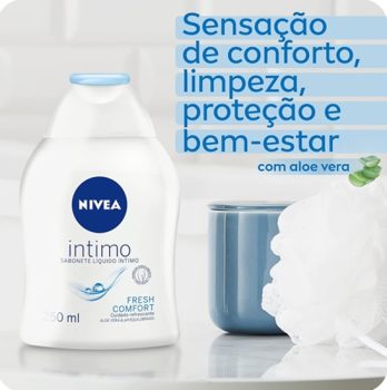 NIVEA Sabonete Líquido Íntimo Fresh Comfort 250ml – Sensação de conforto, limpeza, proteção e bem estar, com aloe vera
