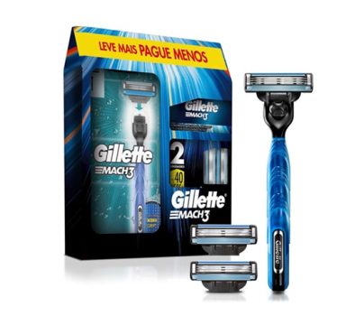 Kit Gillette Mach3 Aparelho de Barbear 1 Ud + Cargas 3 Uds