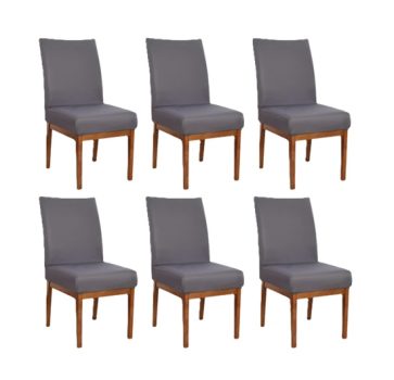 Capa para Cadeira 6 Lugares Luxo Jantar Postagem Rapida Chumbo