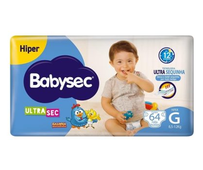 Babysec Fralda Galinha Pintadinha Ultrasec G 64 Unids